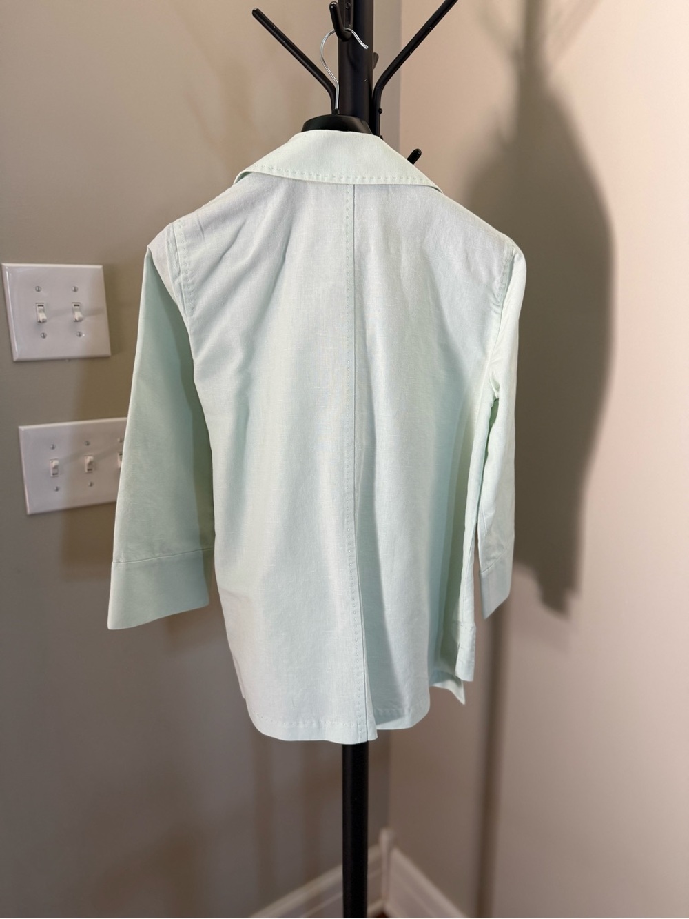 Lafayette 148 New York Mint Green Open-Front Blazer - Picture 5 of 6